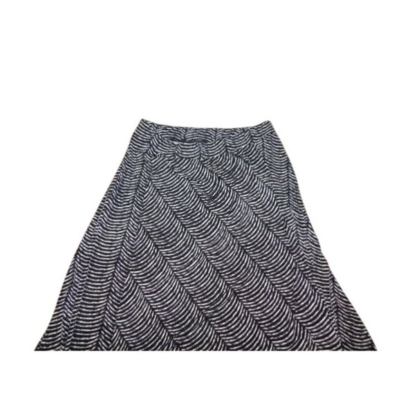 Chico's Size M Medium (1) Black White Slinky Stretchy Skirt - Picture 2 of 3